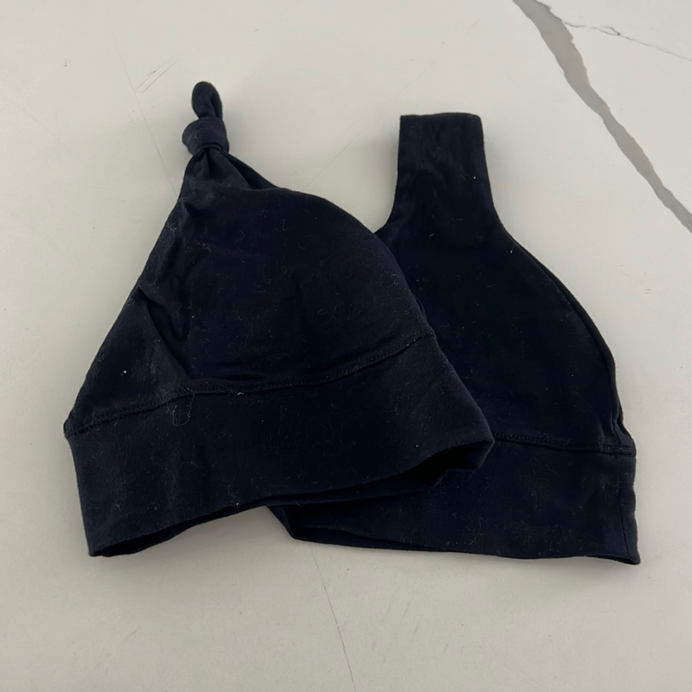 Set of 2 top knot hats